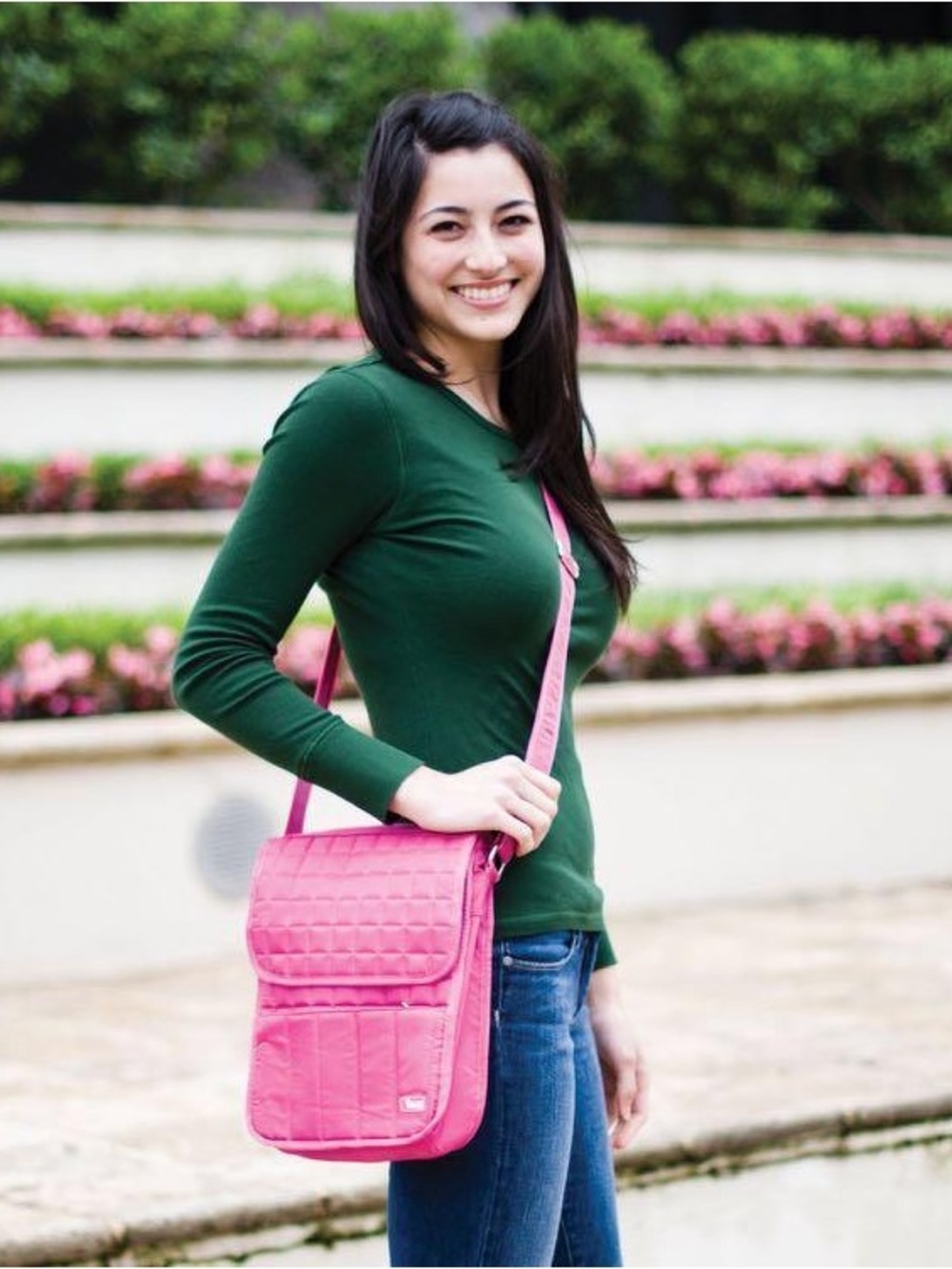lug Hot Pink Quilted Crossbody Bag - Picture 9 of 9